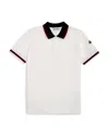 Moncler Boys' Maniche Ribbed Polo Shirt - Big Kid In Natural