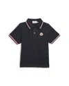 Moncler Boys' Maniche Ribbed Polo Shirt - Little Kid In Blue