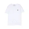 Moncler Men Cotton Pack Of Three Logo Patch T-shirts In White