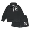 Moncler Boys Monogram Tracksuit Set In Black