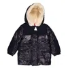 MONCLER MONCLER BOYS NAVY COMIL DOWN PUFFER JACKET