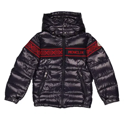 Moncler Boys Navy Holmi Down Puffer Jacket In Blue