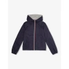 Moncler Boys Navy Kids Urville Brand-patch Shell Jacket 4-10 Years