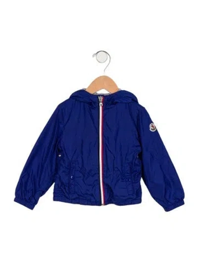 Pre-owned Moncler Babies' Boys' Nylon Hooded Jacket In Blue
