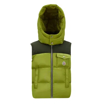 Moncler Boys Oust Down Polyamide Gilet In Yellow
