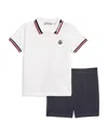 Moncler Boys' Polo & Shorts Set - Baby, Little Kid, Little Kid In White