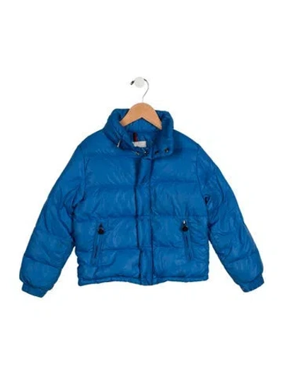 Pre-owned Moncler Kids' Boys' Puffer Down Jacket In Blue