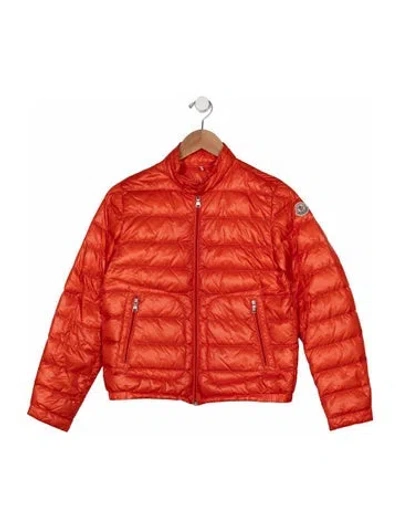 Pre-owned Moncler Babies' Boys Quilted Down Jacket In Orange