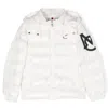 Moncler Boys Saulx Quilted Logo-patch Jacket In White