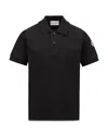 Moncler Boys' Short Sleeve Polo Shirt - Big Kid In Black
