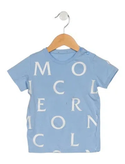 Pre-owned Moncler Babies' Boys' Short Sleeve Shirt In Blue