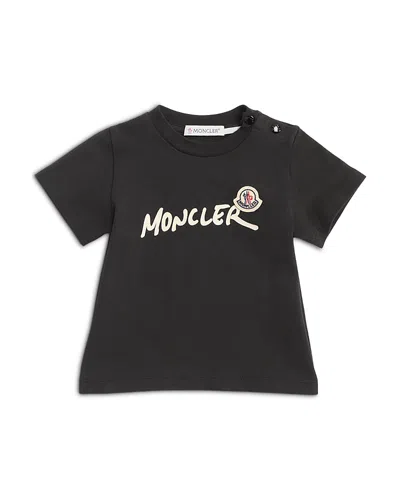 Moncler Boys' Short Sleeved Logo Tee - Baby, Little Kid In Black