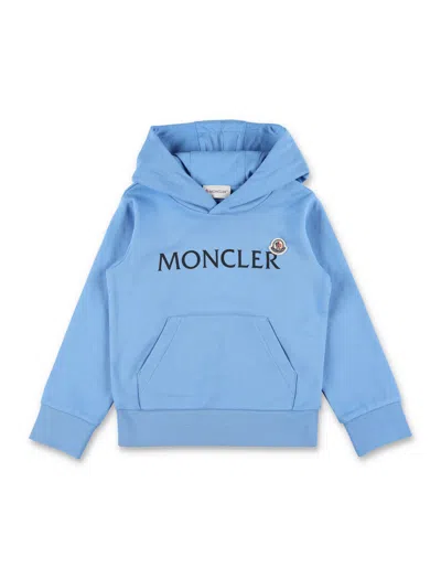 Moncler Boys' Soft Cotton Hooded Sweatshirt In Blue