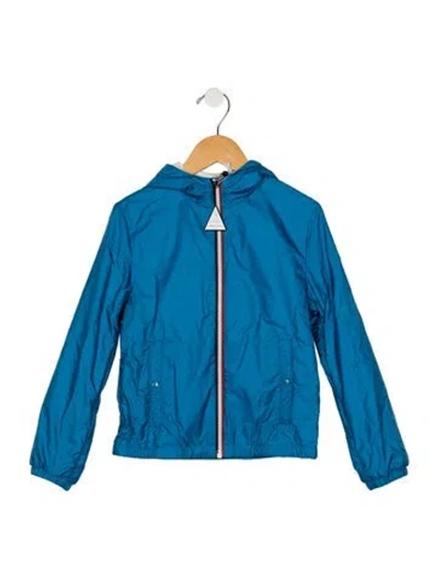 Pre-owned Moncler Kids' Boys Solid Jacket W/tags In Blue
