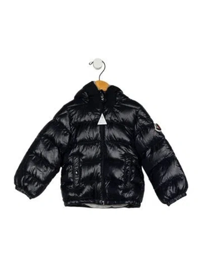 Pre-owned Moncler Babies' Boys' Solid Nylon Down Jacket In Blue