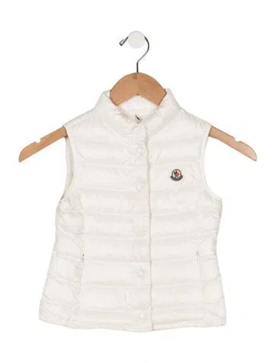 Pre-owned Moncler Babies' Boys Solid Puffer Vest In White