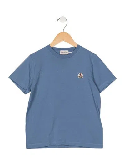 Pre-owned Moncler Kids' Boys Solid T-shirt In Blue