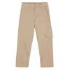 Moncler Boys Straight-leg Cotton Cargo Trousers In Beige