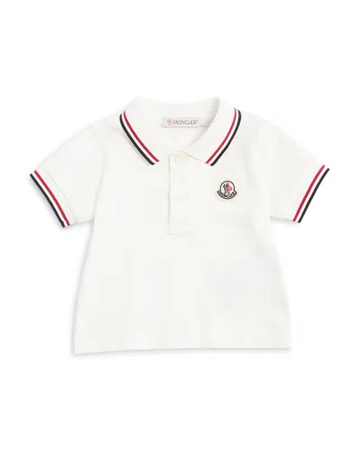 Moncler Boys' Tipped Polo - Baby, Little Kid In White