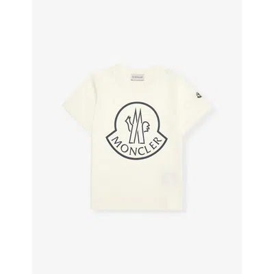 Moncler Boys Tural Kids Logo-print Short-sleeve Cotton-jersey T-shirt 4-6 Years In Natural