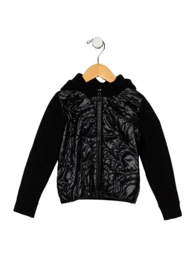 Pre-owned Moncler Babies' Boys' Virgin Wool Hooded Casual Jacket In Black