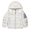 MONCLER MONCLER BOYS WHITE ORANS LOGO QUILTED PUFFER JACKET