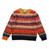 Moncler Boys Wool Fair Isle Sweater In Pink