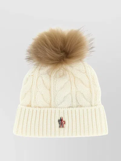 MONCLER BRAIDED CAP FEATURING POM-POM DETAIL