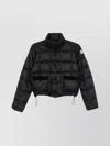 Moncler Jarcieu Braided Trim Short Down Jacket In Black