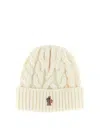 Moncler Braided Wool Beanie In White