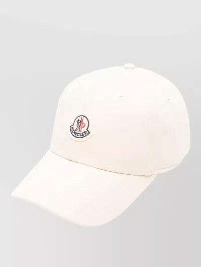 Moncler Branded Baseball Cap Curved Visor In White