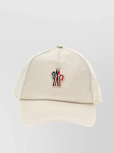 Moncler Branded Cap With Curved Brim In White