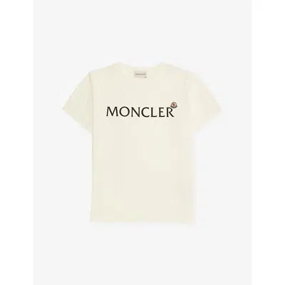 Moncler Kids' Branded Short-sleeved Cotton-jersey T-shirt 4-14 Years Natural