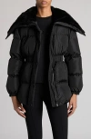 Moncler Down Hooded Puffer Jacket In Black