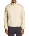 Moncler Beige Logo Patch Jacket In Neutral