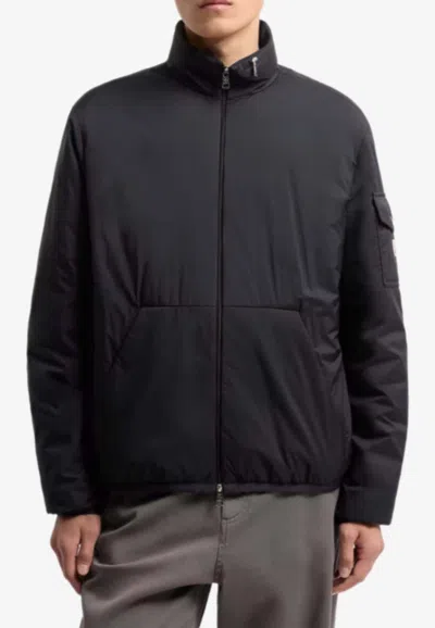 Moncler Breezes Short Padded Jacket In Black