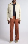 Moncler Beige Logo Patch Jacket In Neutral