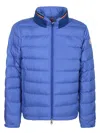 Moncler Brendann Logo-patch Quilted Jacket In Blue
