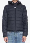 Moncler Brendann Short Down Jacket Crafted From Airsoft In Blue