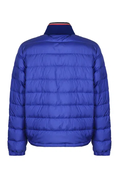 Moncler Brendann Logo-patch Quilted Jacket In Orange