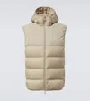 Moncler Bresse Vest In Sand Beige