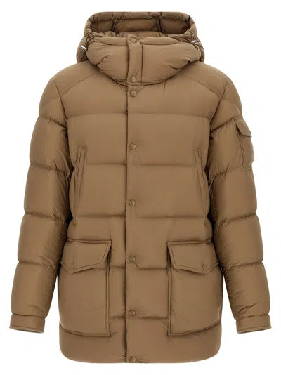 Moncler Bretagne Puffer Jackets Beige In Brown