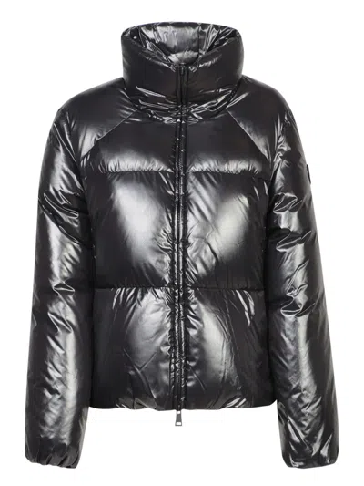 Moncler Breteuil Techno-nylon Down Jacket In Black