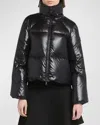 Moncler Breteuil Short Down Jacket Black In Black