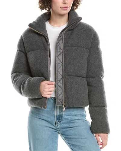 Moncler Breze Cashmere & Wool-blend Jacket In Gray