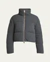 Moncler Breze Cashmere-blend Puffer Jacket In Charcoal
