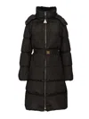 Moncler Briant Long Coat Jackets Black In Brown