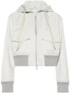 Moncler Briseo Satin Bomber Jacket In Neutrals