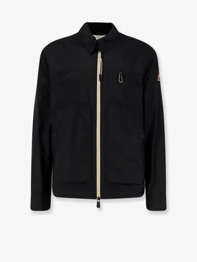 Moncler Brive Jacket With Logo Patch In Black