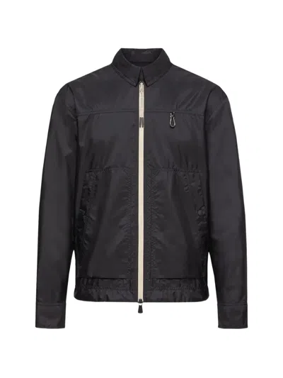 Moncler Brive Jacket Logo Patch Detail In Black